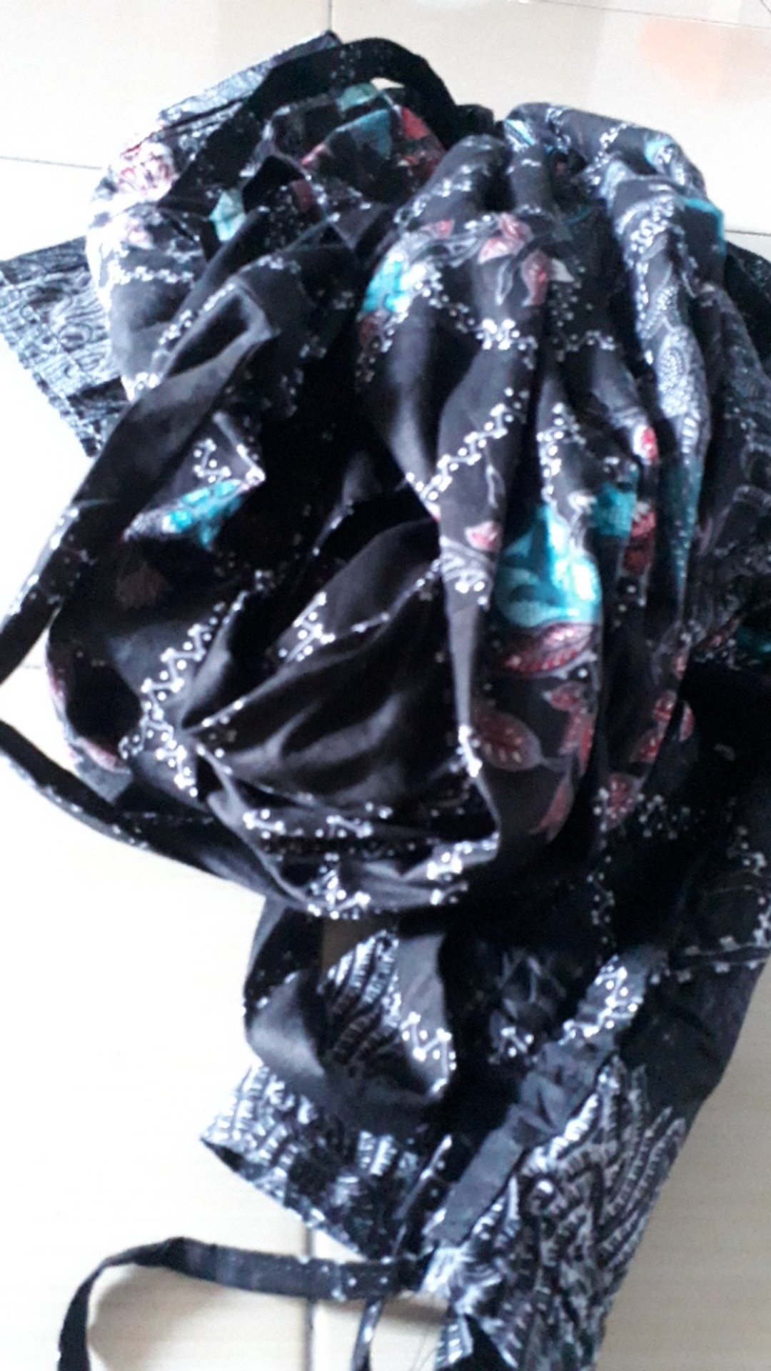 Batik Couple Keluarga Sania Ruffle Ori Ndoro Jowi Dnt Motif Jaring Motif Jaring