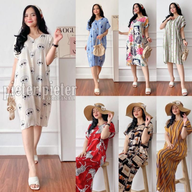 DRES RAYON WANITA BUSUI//RUFFLE DRES BUSUI