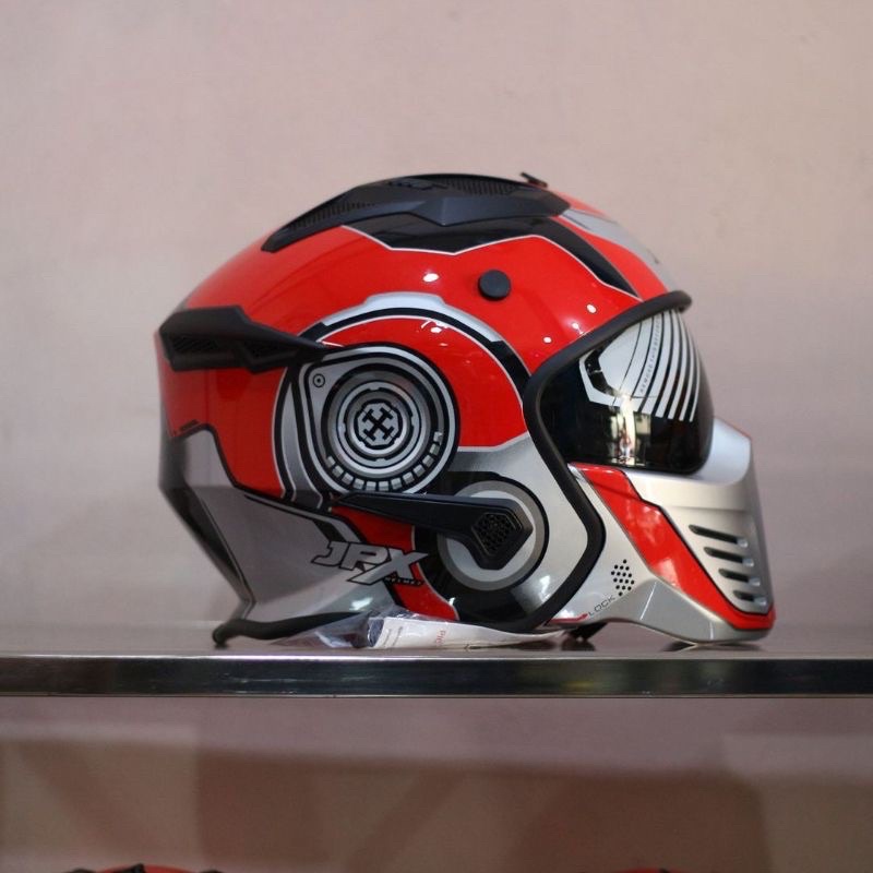 HELM JPX MX 726-R SOLID DOFF (ONGKIR TERMURAH 2KG)