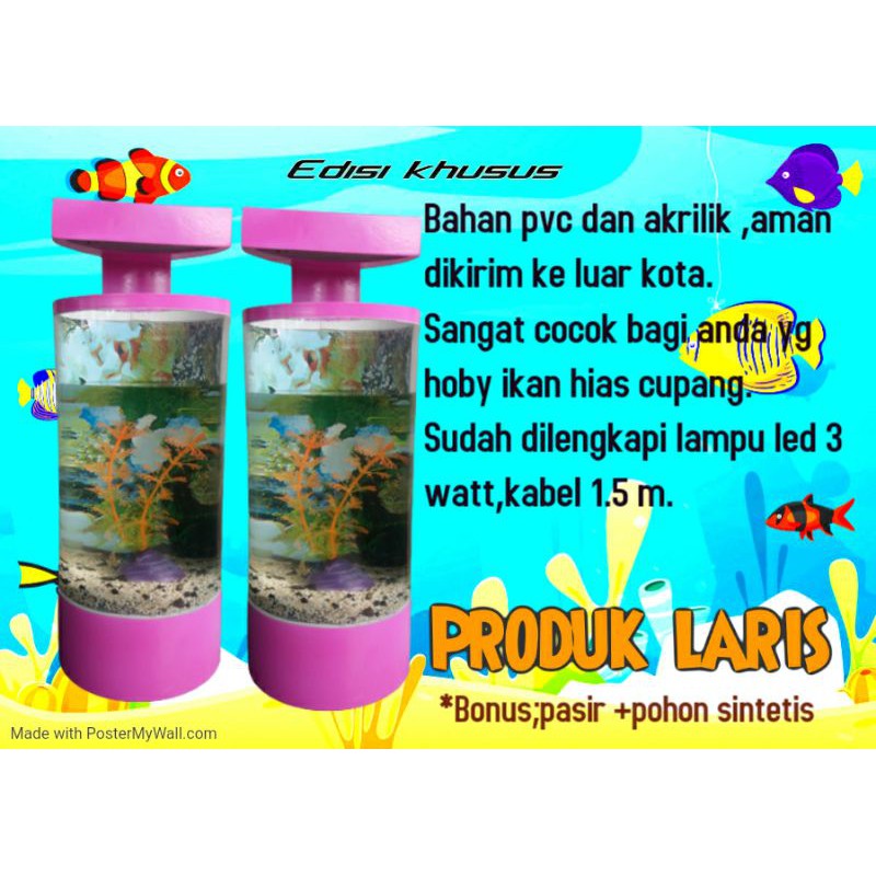 Aquarium Mini Ikan Hias Aquarium Bulat Aquarium Cupang Harga Spesial Shopee Indonesia