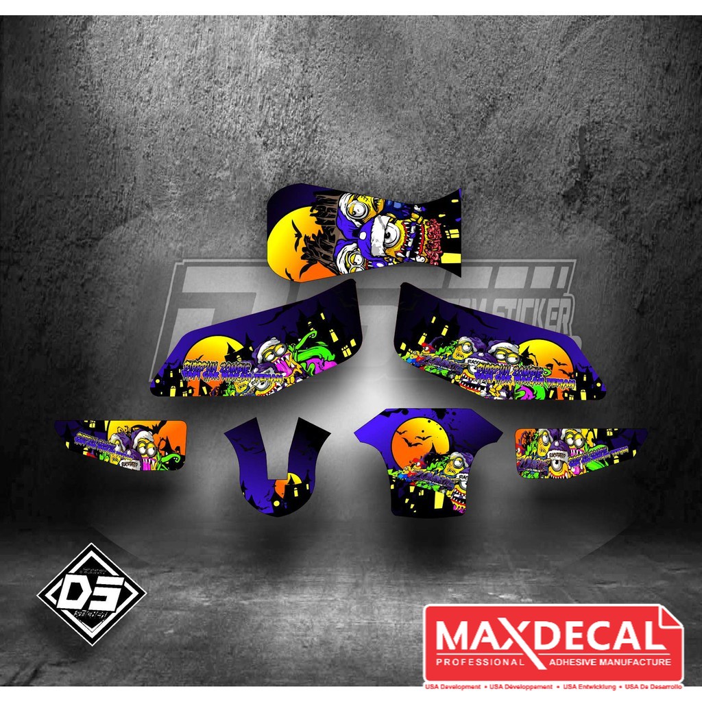 Decal Stiker RX King Biru Minion Zombie