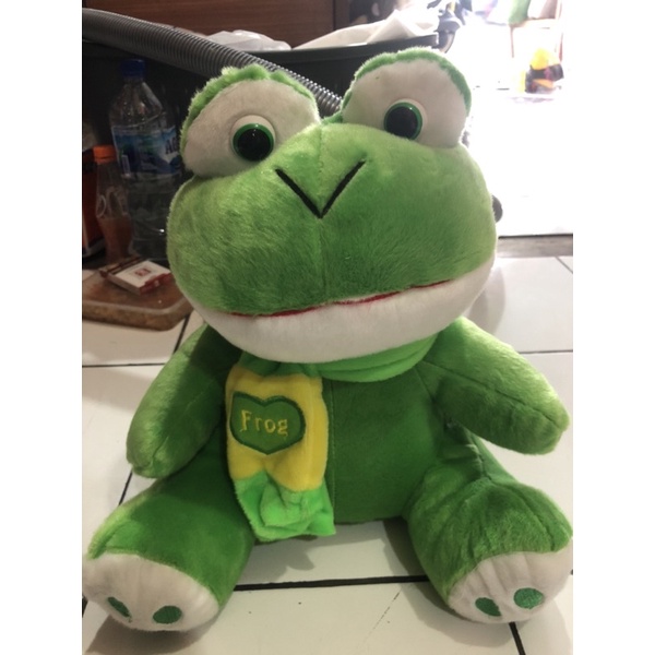 Boneka Kodok Frog Syal Size Large 30Cm Label SNI