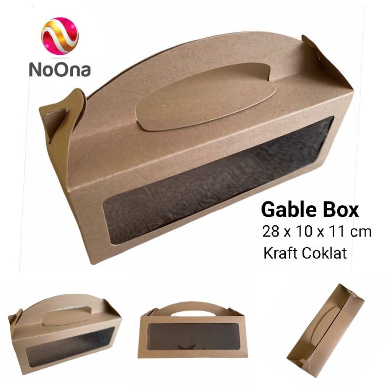 

Gable Box Mika Tenteng 28 x 10 x 11 / Dus Kraft / Dus Hampers