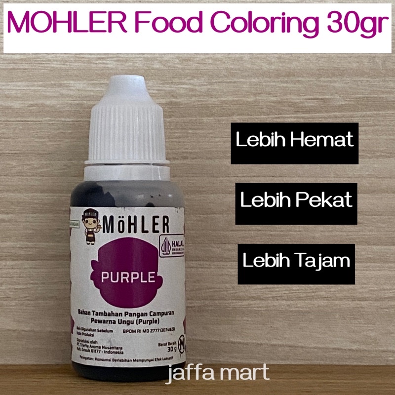

✨️JAFFA MART✨️ Pewarna Makanan MOHLER 30gr - UNGU / PURPLE