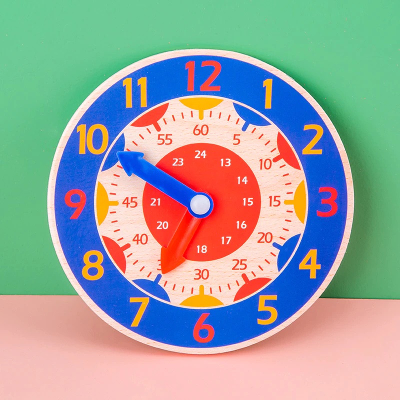 Mainan Anak Montessori Clock Hour Minutes Children Toy - SZ0916