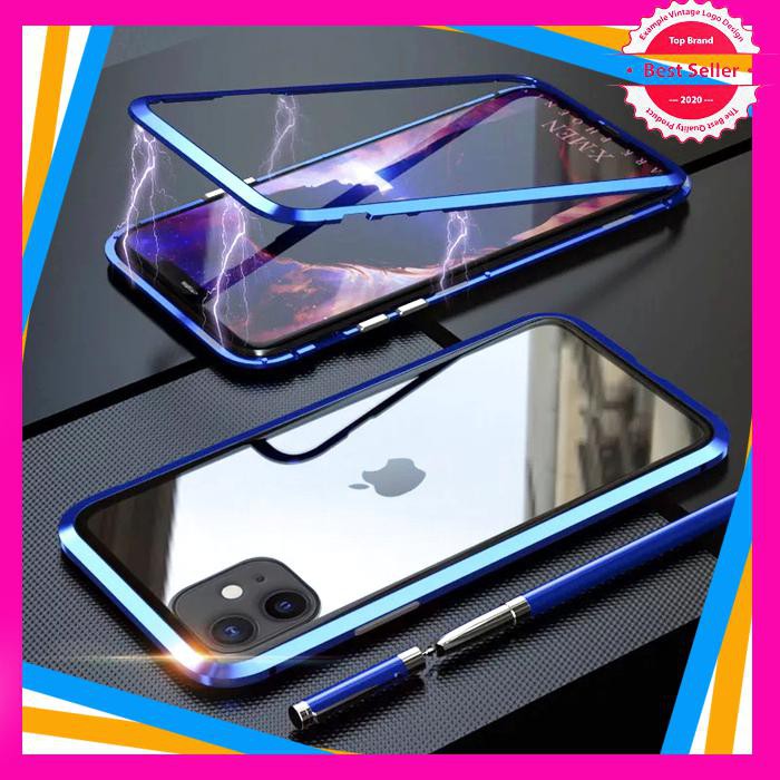 A30S A50S SAMSUNG PREMIUM MAGNETIC 2IN1 GLASS CASE CASING