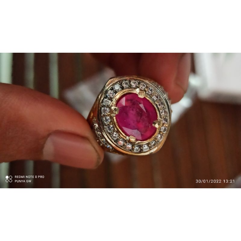 BATU NATURAL RUBY TANZANIA + MEMO ( KODE 002 )