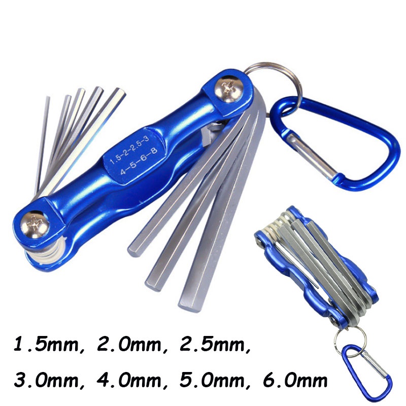 Sepeda MTB Alat Reparasi Lipat Hex Wrench Metal Metric Allen Wrench Set Hexagonal Obeng Hex Key Kunci Pas Allen Keys Hand Tool Portable Set