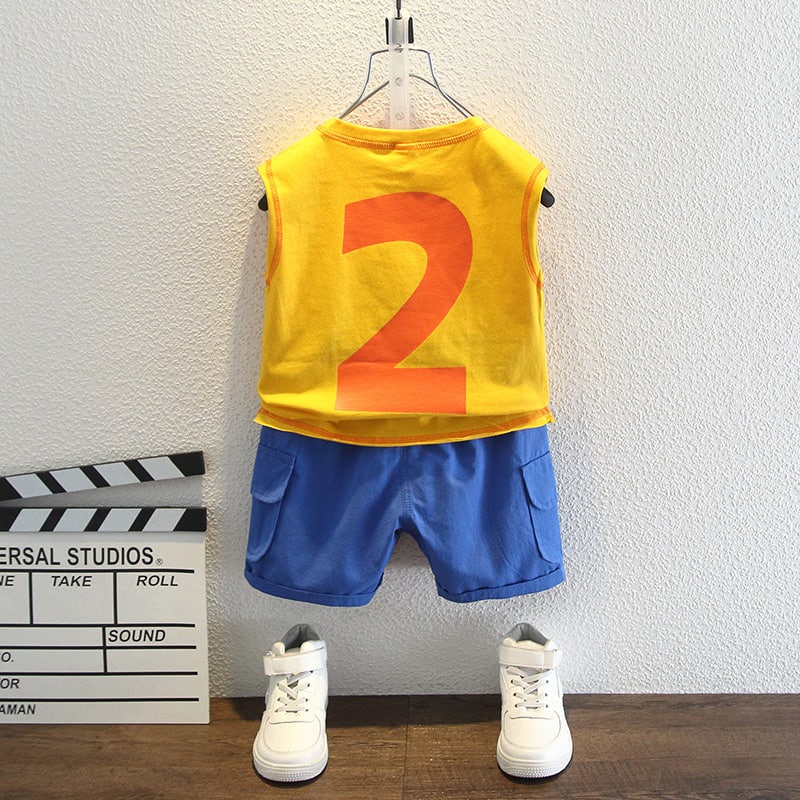 Promo !! Setelan baju anak cowok / setelan two orange fanco ukuran 2-4tahun / Setelan anak import keren