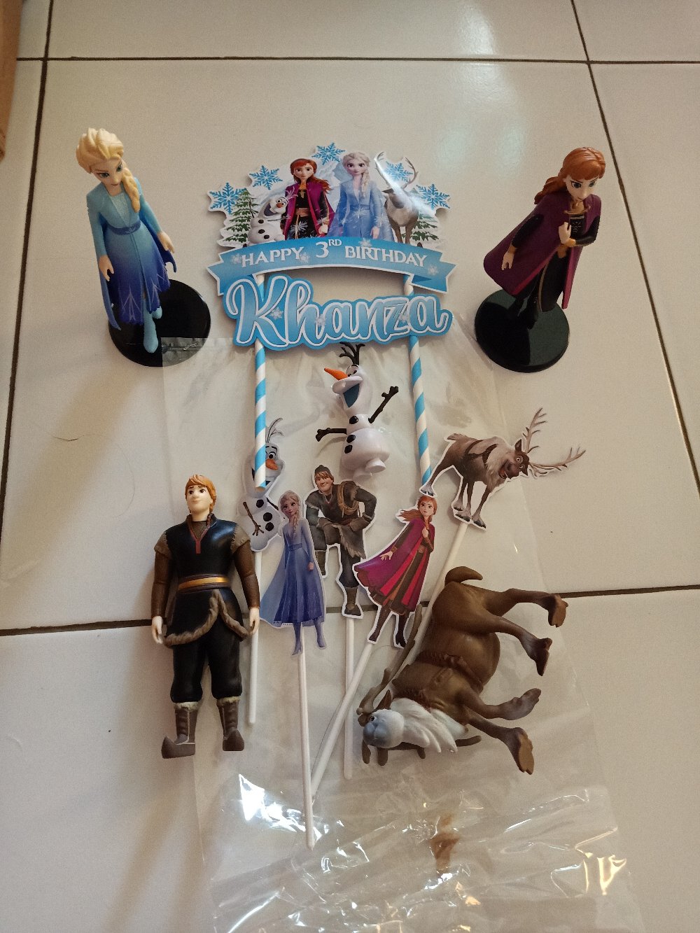 Frozen 2 Salju - Topper Cake Birthday / Hiasan Kue Ulang Tahun