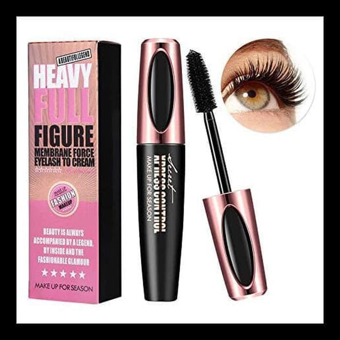 Mascara Anti Air Kepala Sikat Silikon 4D Untuk Bulu Mata Lentik Tahan Lama Secret Xpress Control