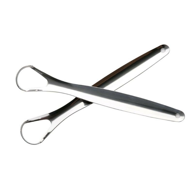 ~ PIYOSHI08 ~ Alat Sikat Pembersih Lidah Bahan Stainless Steel Reusable Tongue Scraper AK10