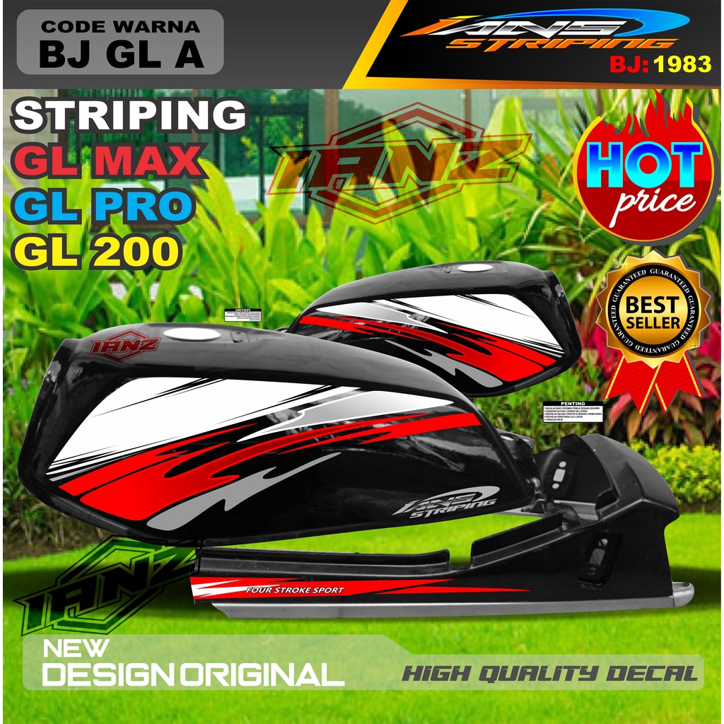 COSTUM STIKER BODY LIST GL MAX GL PRO GL 100 NEW DESAIN / STIKER GL VARIASI TERBARU / STRIPING GL TERMURAH / COSTUM STRIPING GL TERMURAH