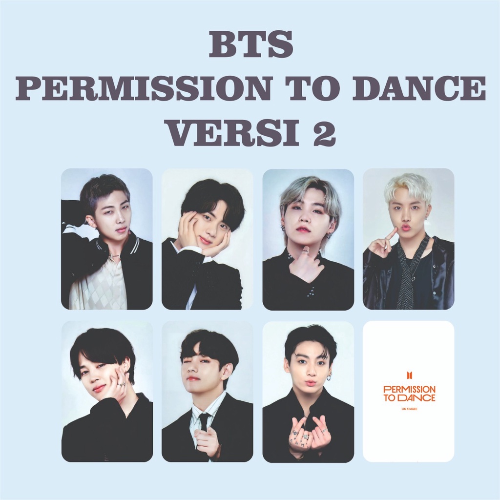 BTS PERMISSION TO DANCE MINI PHOTOCARD