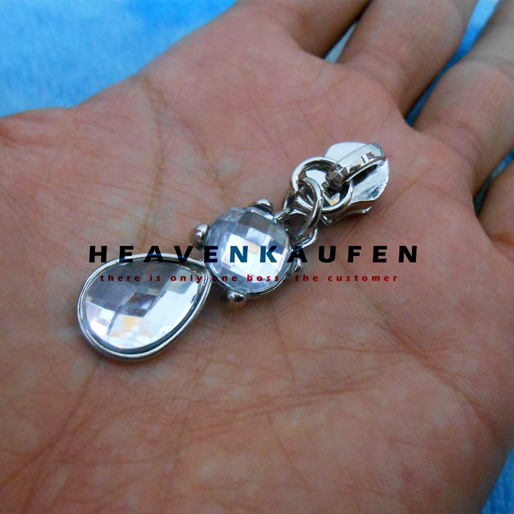 Kepala Resleting / Kepala Zipper No 5 Model Bagus Variasi Kristal Silver