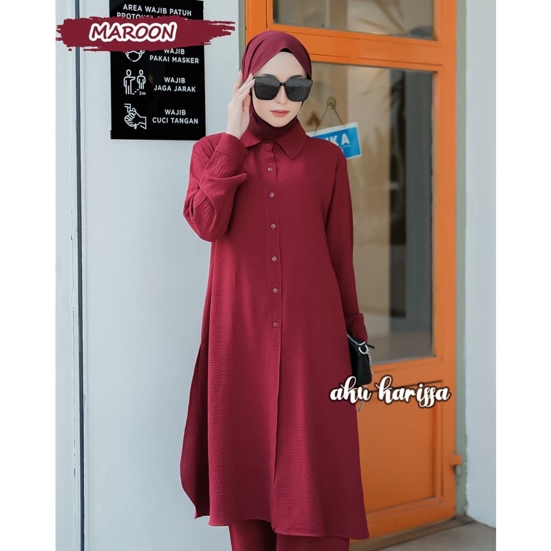 (MSB) ONE SET HARISSA DAILY TUNIK BUSUI SET RAYON UNIQLO