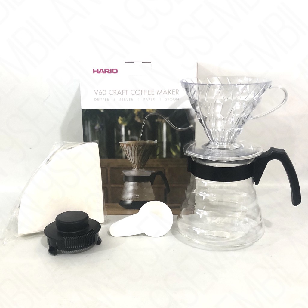 Hario V60 Craft Coffee Maker VCND-02B-EX Paket Coffee Server & Dripper
