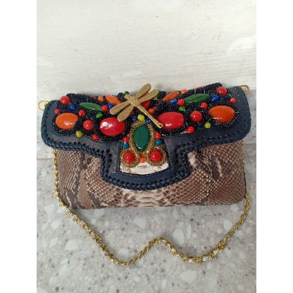 Tas wanita Kulit ular bali asli original