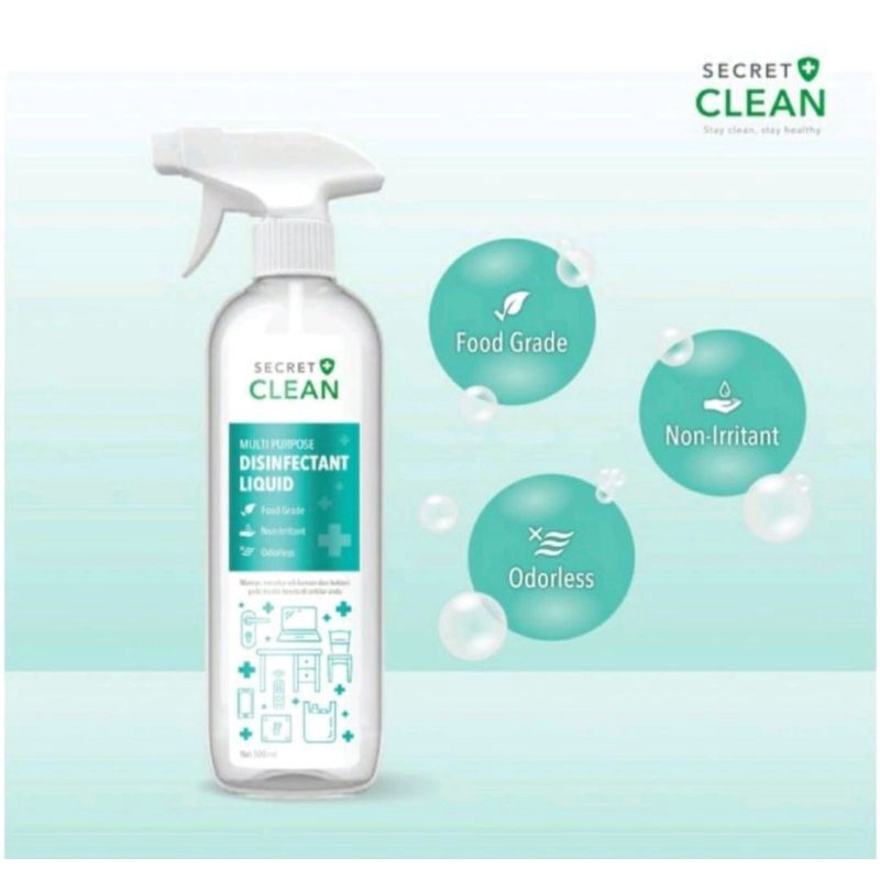 Secret Clean Disenfektan Liquid Food Grade 500ml