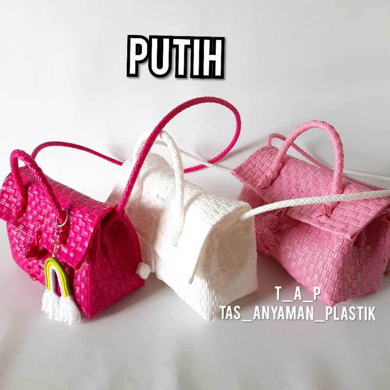 Tas Selempang Bucket Serut Bahan Anyaman Jali Premium Slingbag Fashion Wanita Polos Pastel READY