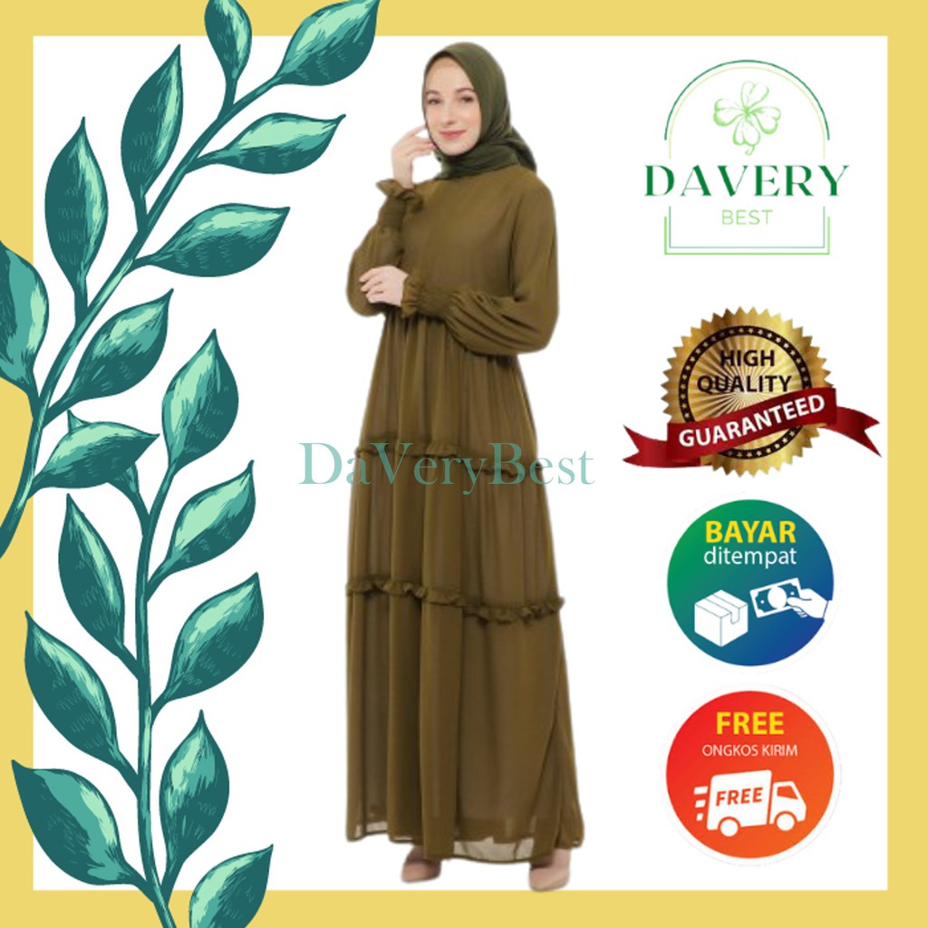 Baju Gamis Wanita Syari Remaja Busui Kekinian Terbaru Jumbo Lebaran 2021 Muslim Muslimah