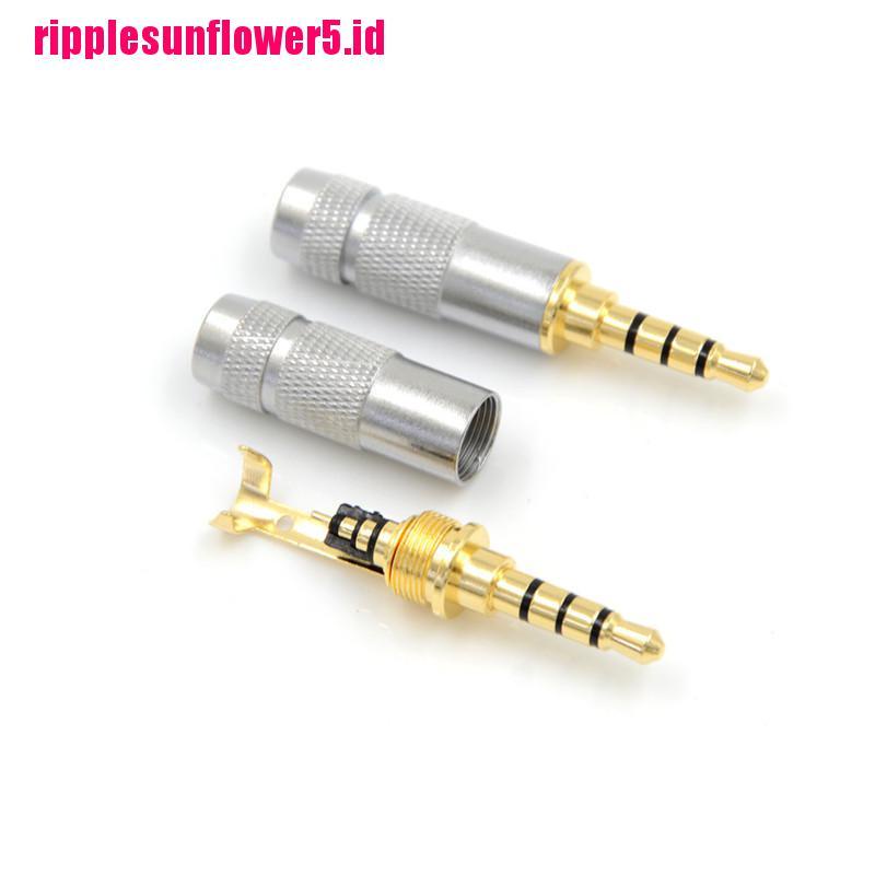 Jack Audio 3.5mm 4 Pole Male Plug Untuk Headphone