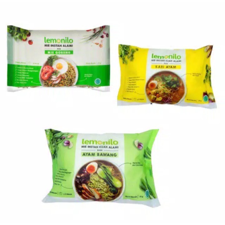 

Lemonilo Mie Instant Sehat 70gr - Mie Organik / Lemonilo Mie