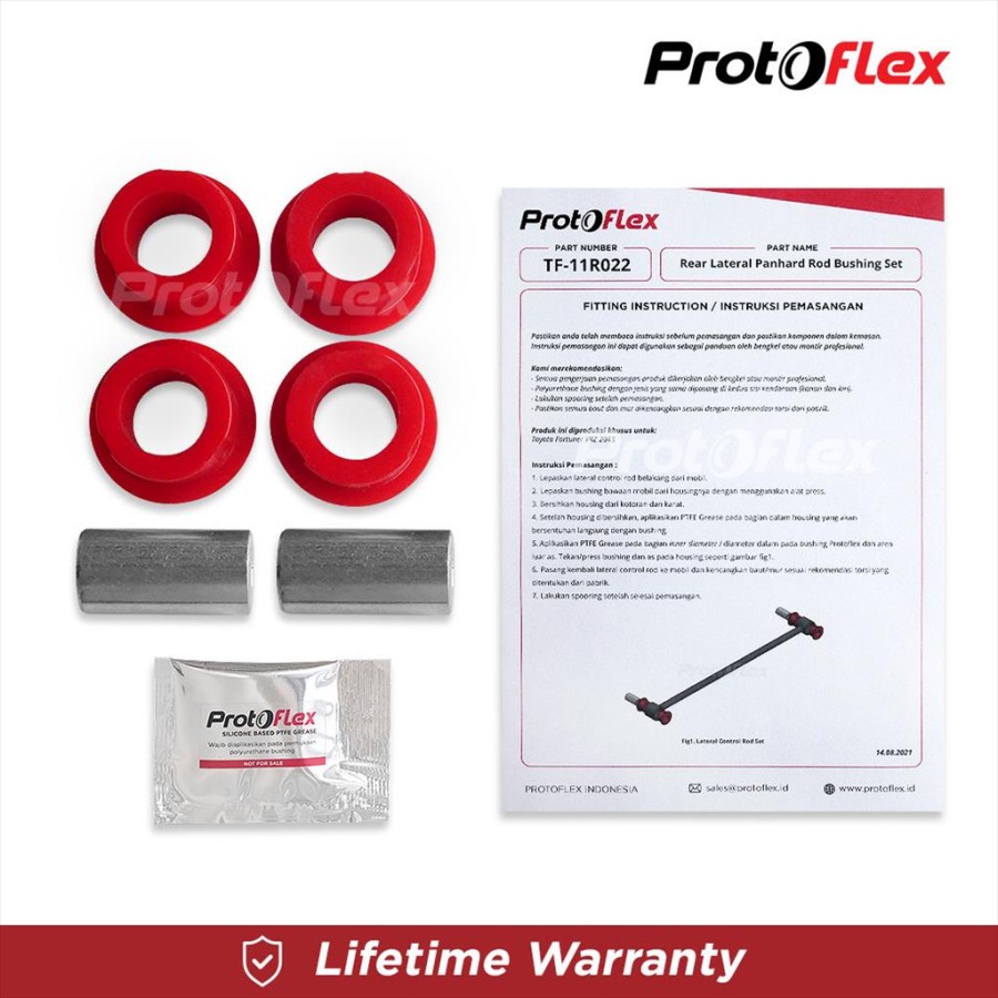 Protoflex Rear Lateral Control Panhard Bushing Set Fortuner VRZ