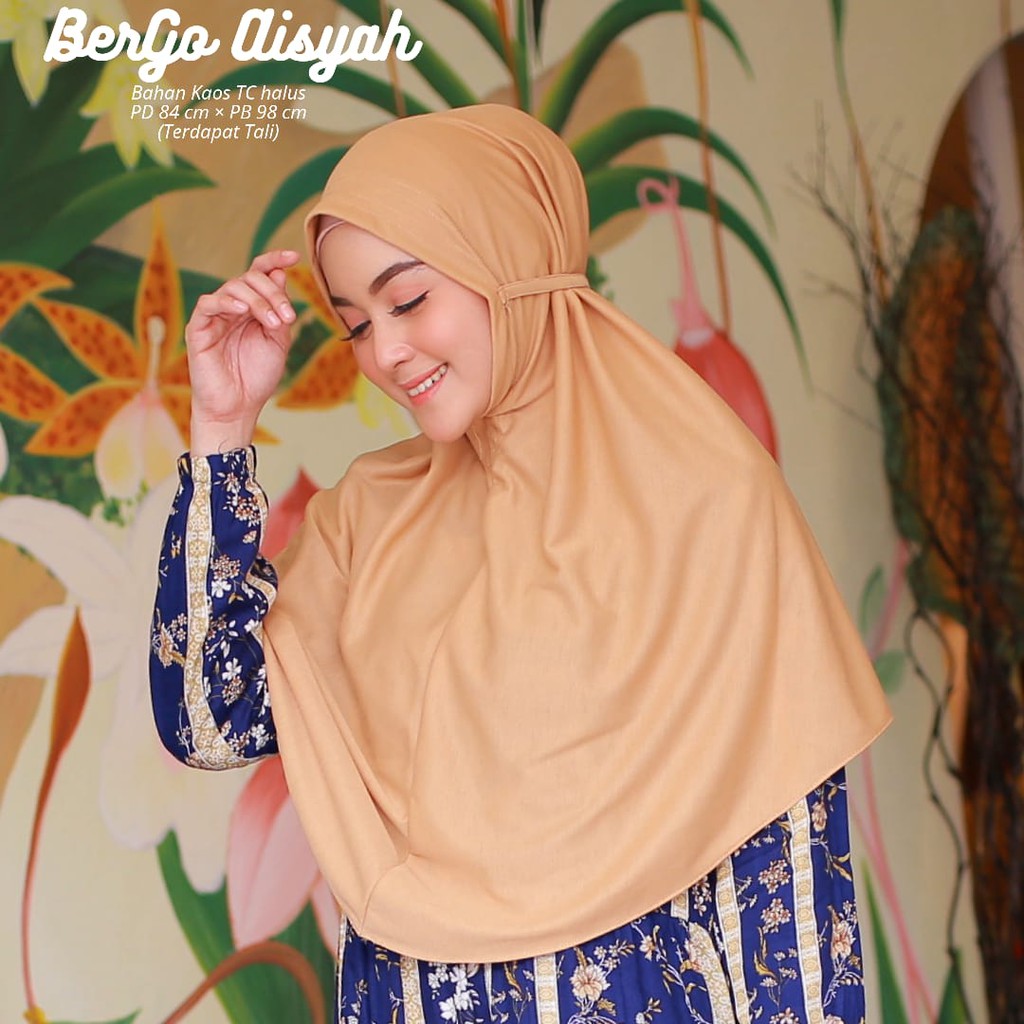 TERMURAHH!!! HIJAB DEWASA MUSLIMAH BERGO MARYAM TALI BEST SELLER BAHAN KAOS TC HALUS - BISA COD