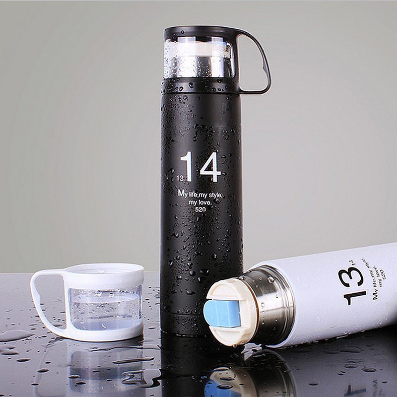 Grab medan OneTwoCups Botol Minum Thermos with Cup Head 500ml - SUS304