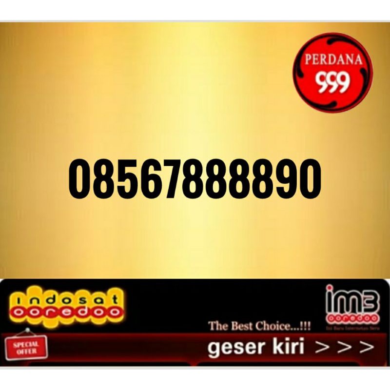NOMOR CANTIK IM3 11 DIGIT  0856788890