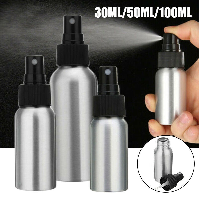 Botol Parfum Kosong Isi Ulang Model Semprot Bahan Aluminum Ukuran 40 / 50 / 100 / 150ml Untuk Travel