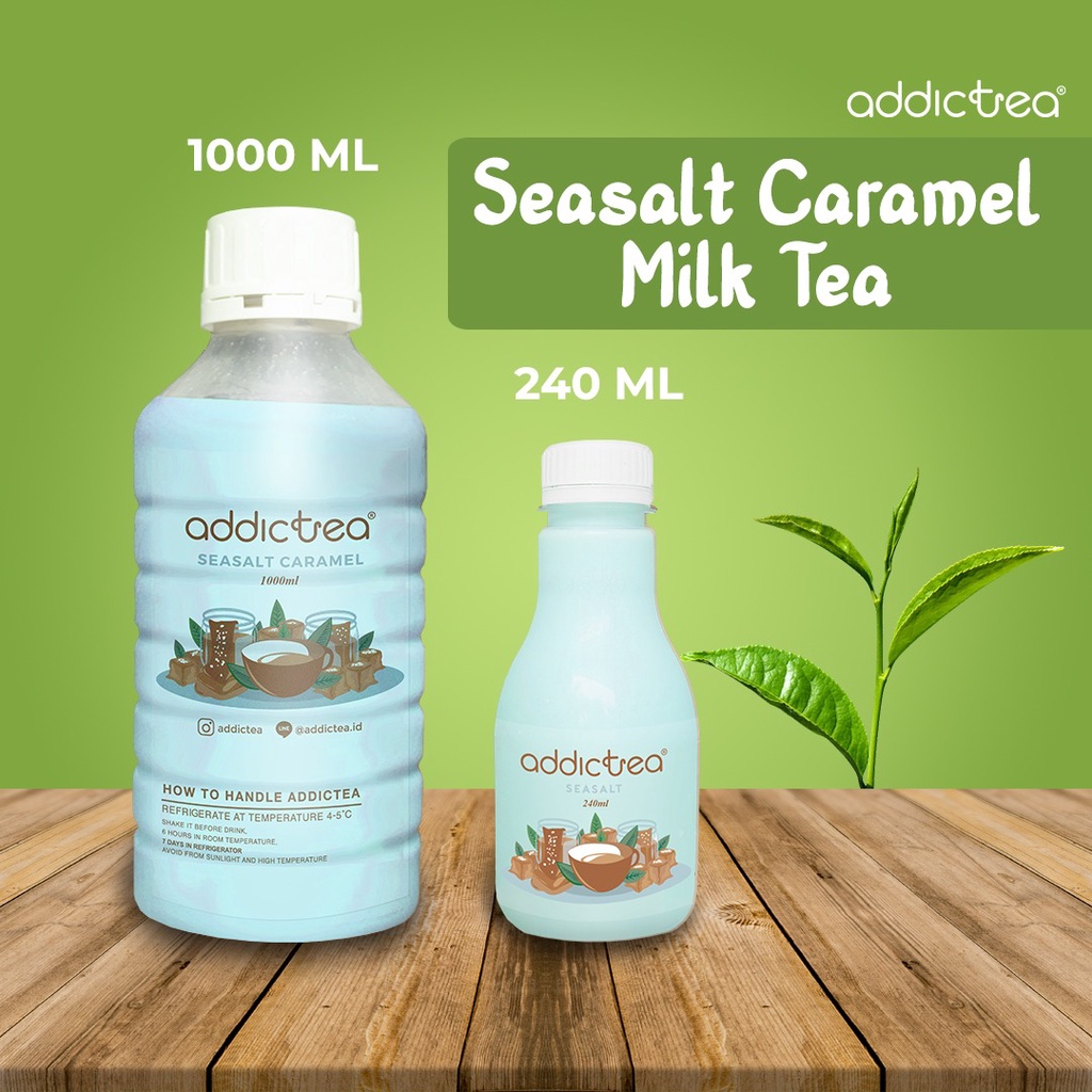 

Addictea Milktea rasa Seasalt Caramel - Minuman Botol Milk Tea Berbagai Rasa 1L-240ml