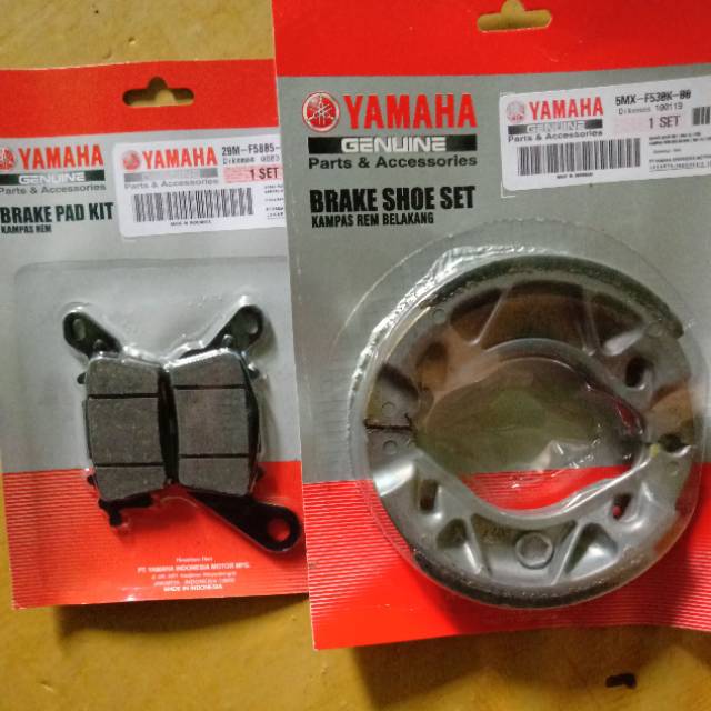 KDM_24 Kampas rem depan &amp; belakang lexi aerox mio m3 mio z mio s fino fi 125 x ride 125