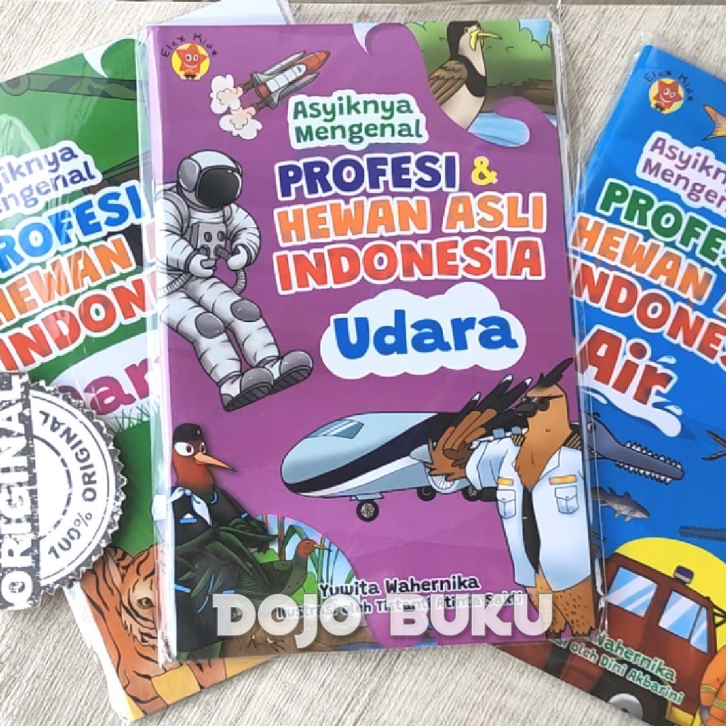 Buku Asyiknya Mengenal Profesi dan Hewan Asli Indonesia: Udara by Yuwi