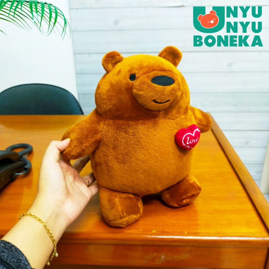 Boneka Sit We Bear Bare Hati Size 10&quot;/16cm/hadiahvalentine/souvenir/mainananak