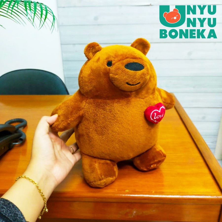 Boneka Sit We Bear Bare Hati Size 10&quot;/16cm/hadiahvalentine/souvenir/mainananak