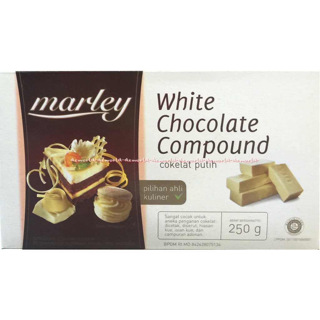 Marley Dark Chocolate Coating 250gr White Chocolate Milk Chocolate Coklat Untuk Kue Cookies Coklat Putih Batang