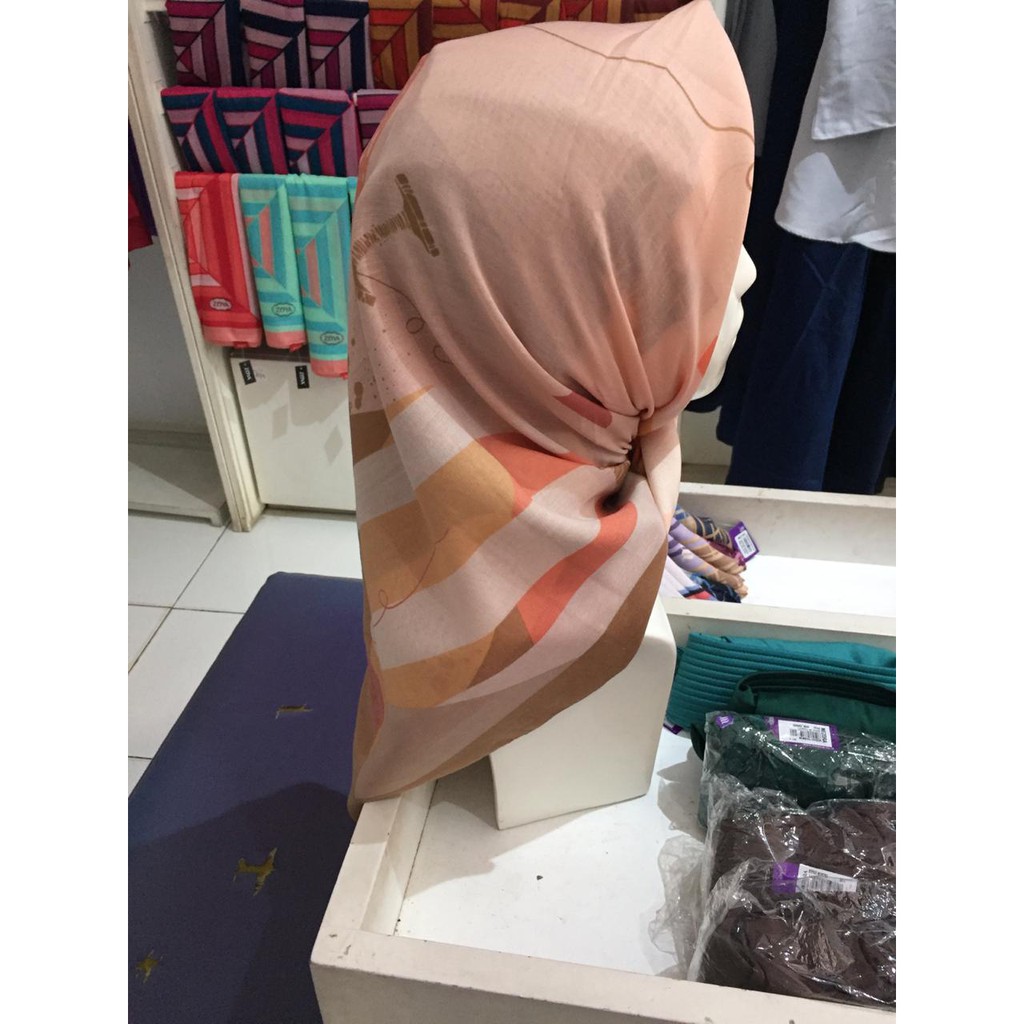 jilbab segi empat mezora malayu peach