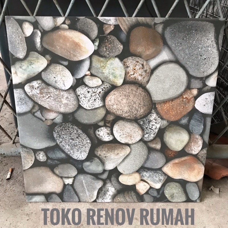 keramik lantai 50x50 motif batu (kasar)/ keramik motif batu alam/ keramik lantai kamar mandi/ keramik garasi/ keramik teras/ keramik carpot