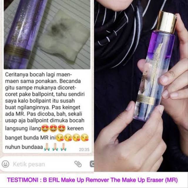 

Remover eraser pembrsih sekaligus toner yg sangat cocok untuk kamu yg lagi males cuci muka