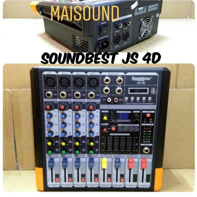 Power Mixer Soundbest Js4D / Js 4D (4 Channel Full Mono) Termurah