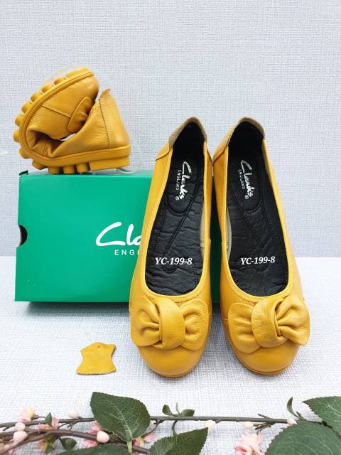 NEW !!! Sepatu Clarks radial Bow/sepatu wanita clarks kulit asli/Clarks radial bow