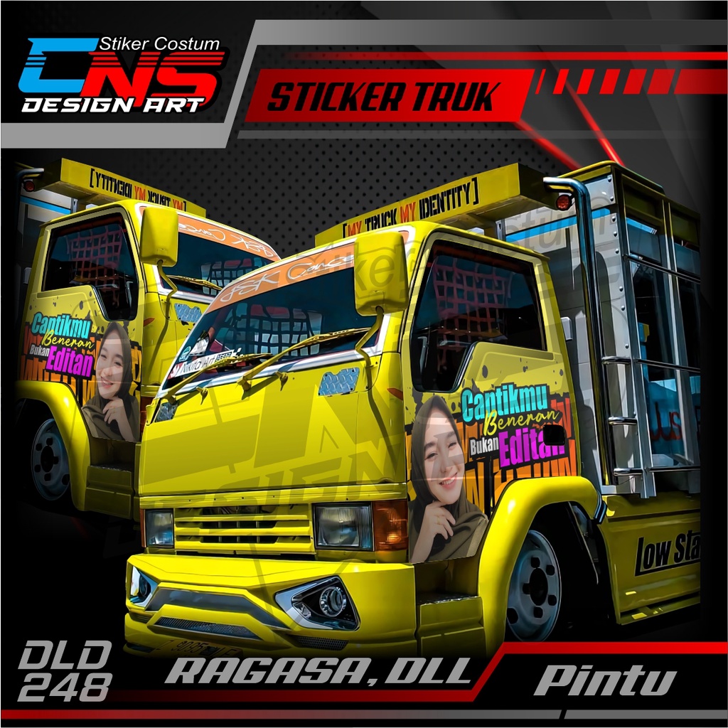 Stiker Pintu Depan RAGASA Kanan Kiri Custom Foto Cewek Cantik Hijab Vector Seksi Bisa Request Foto &