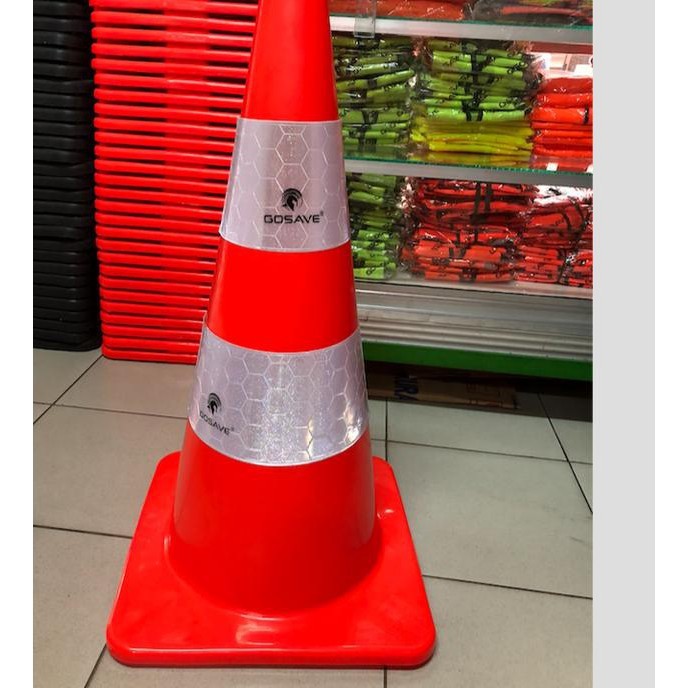 Traffic Cone gosave Full Orange 70cm Kerucut Lalu Lintas