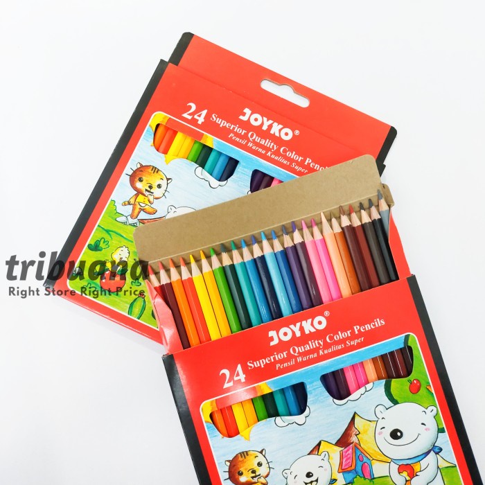

Limited Pensil Warna/Coloring Pencil Joyko 24 Warna Panjang Hot Sale