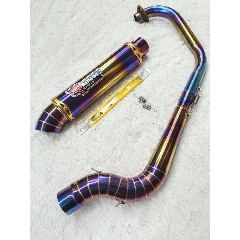 Knalpot Original RDM24 Semi Kobra Model Keong Bulat For Vixion,CB150,CBR150,Fu