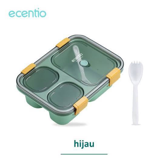 Jeon Lunch Box Bento 3 Grid Anti Tumpah Microwavable