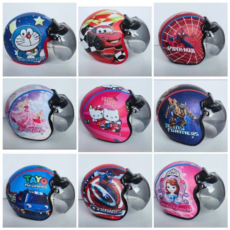 Helm bogo  ANAK umur 5 - 7thn + kaca cembung