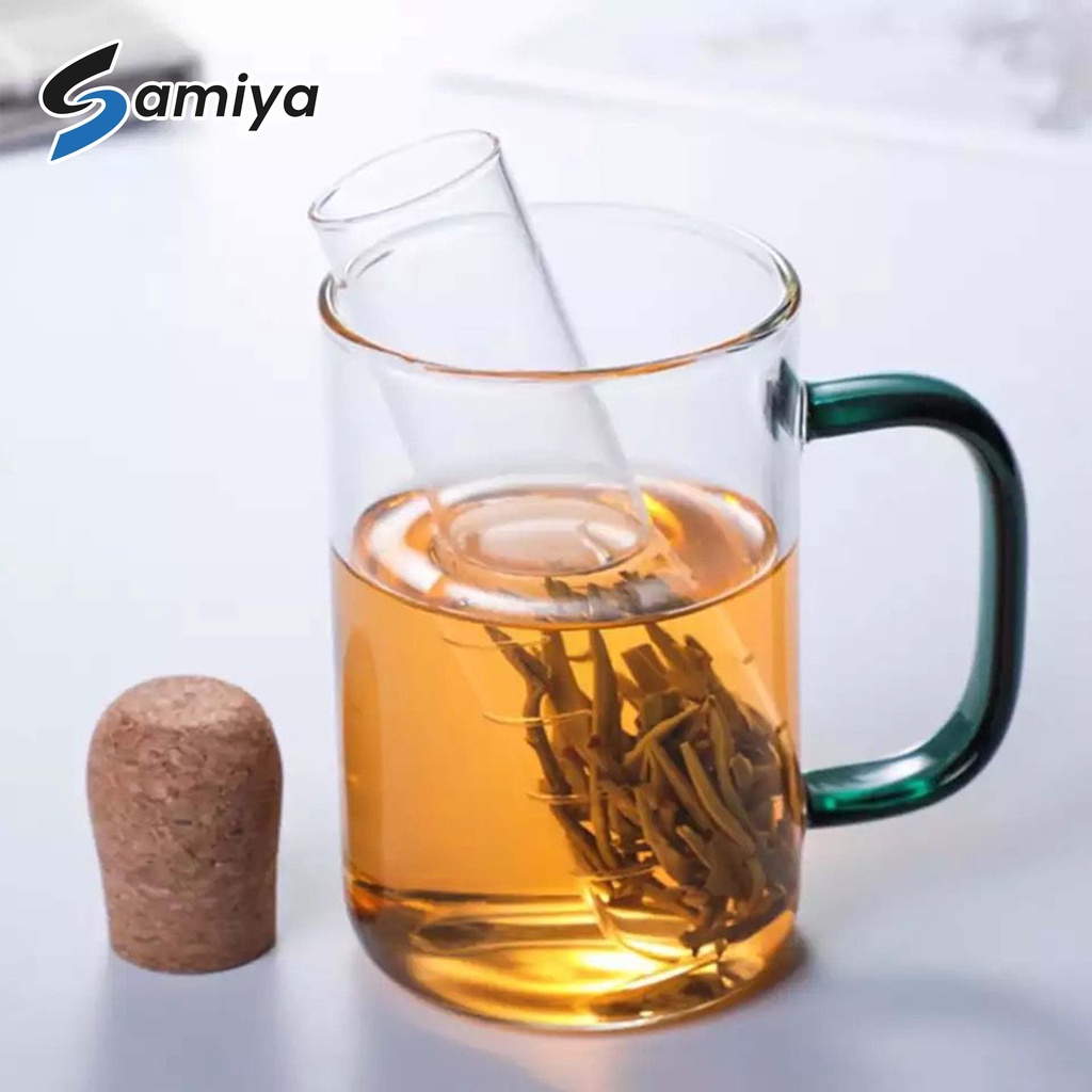 tea tube strainer saringan kaca teh infuser / infuse filter high quality glass / tempat penyaring teh loose leaf green tea bag